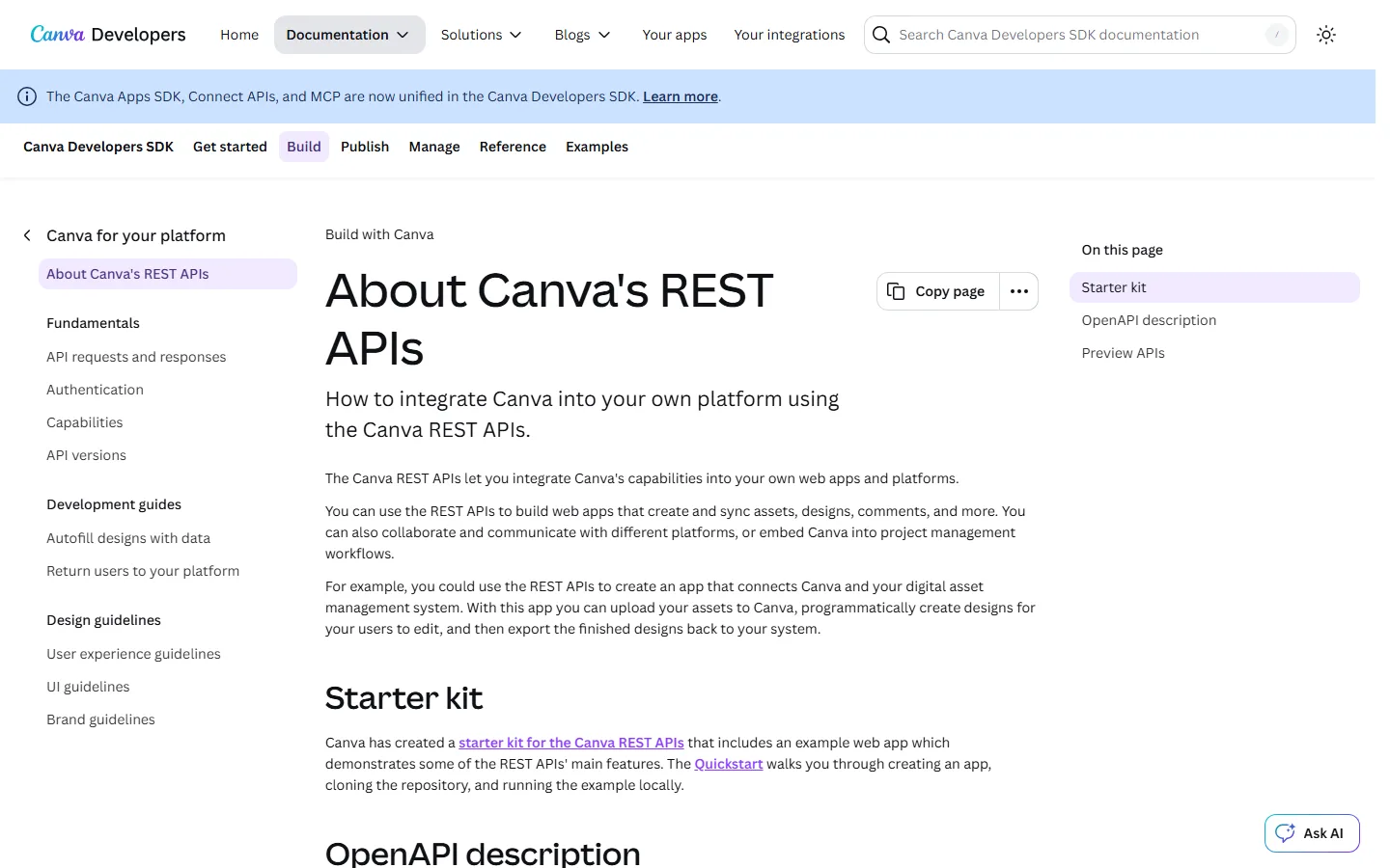 Canva Connect API documentation