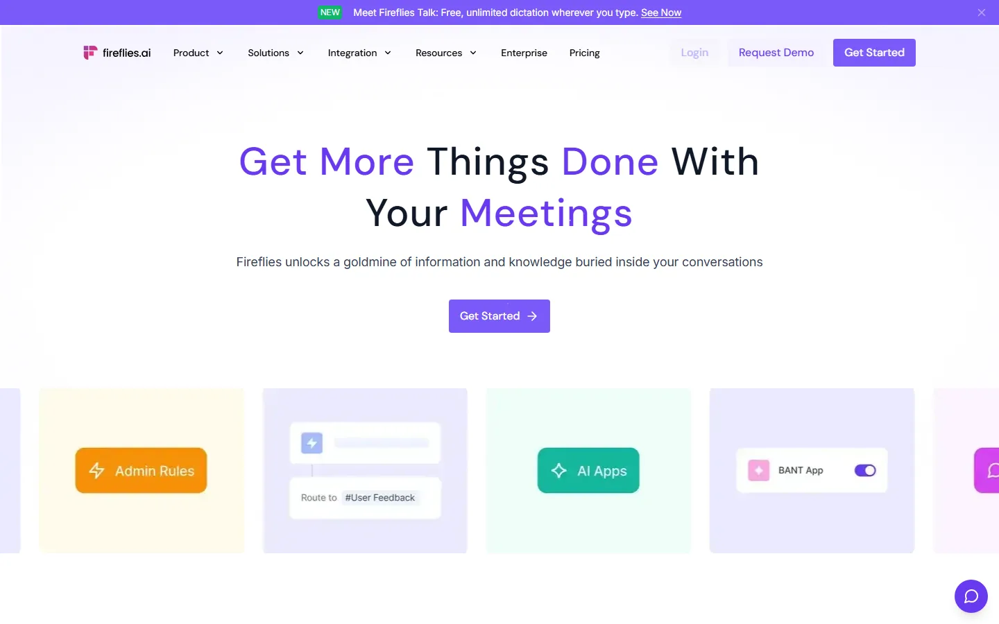 Fireflies.ai features page