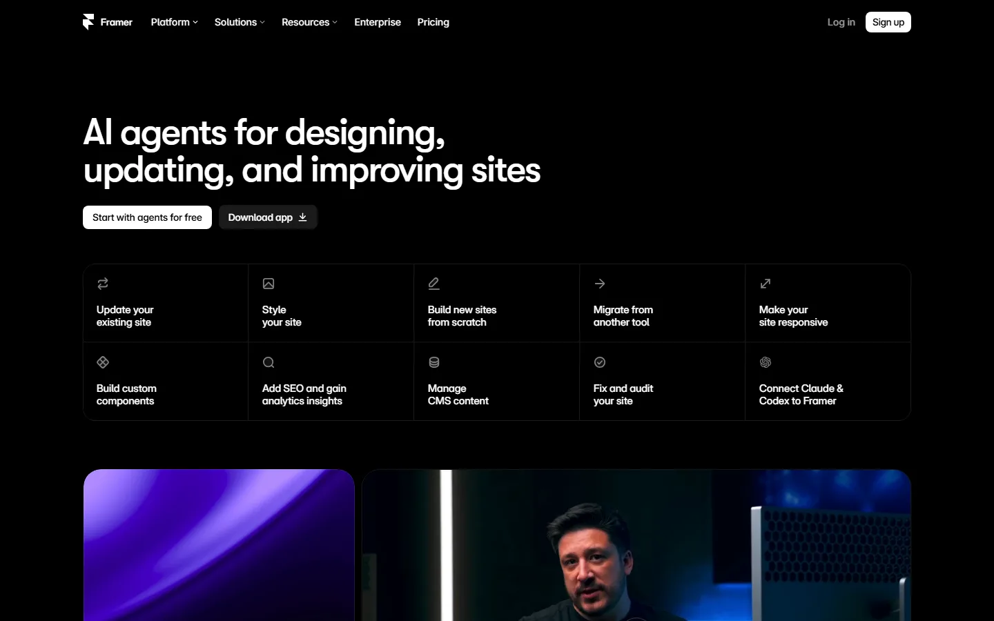 Framer agents page