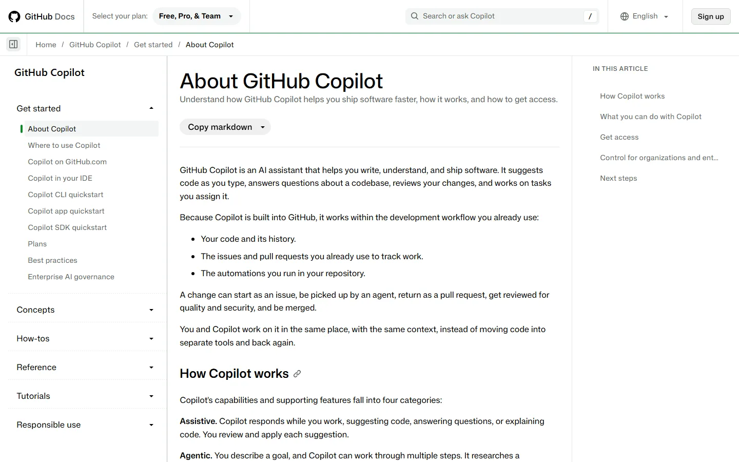 GitHub Copilot documentation