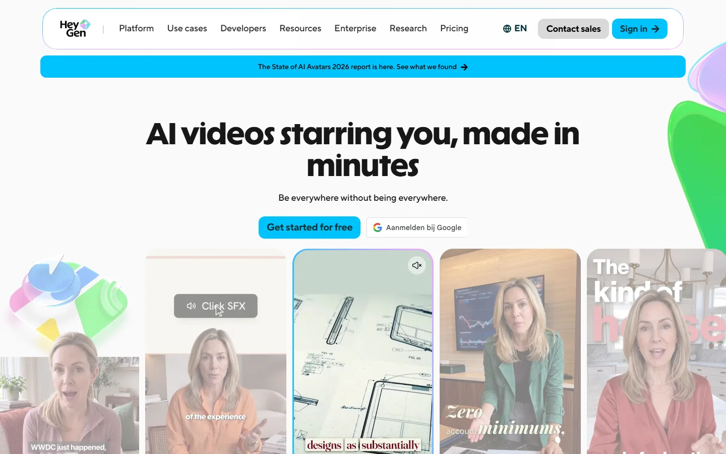 HeyGen homepage