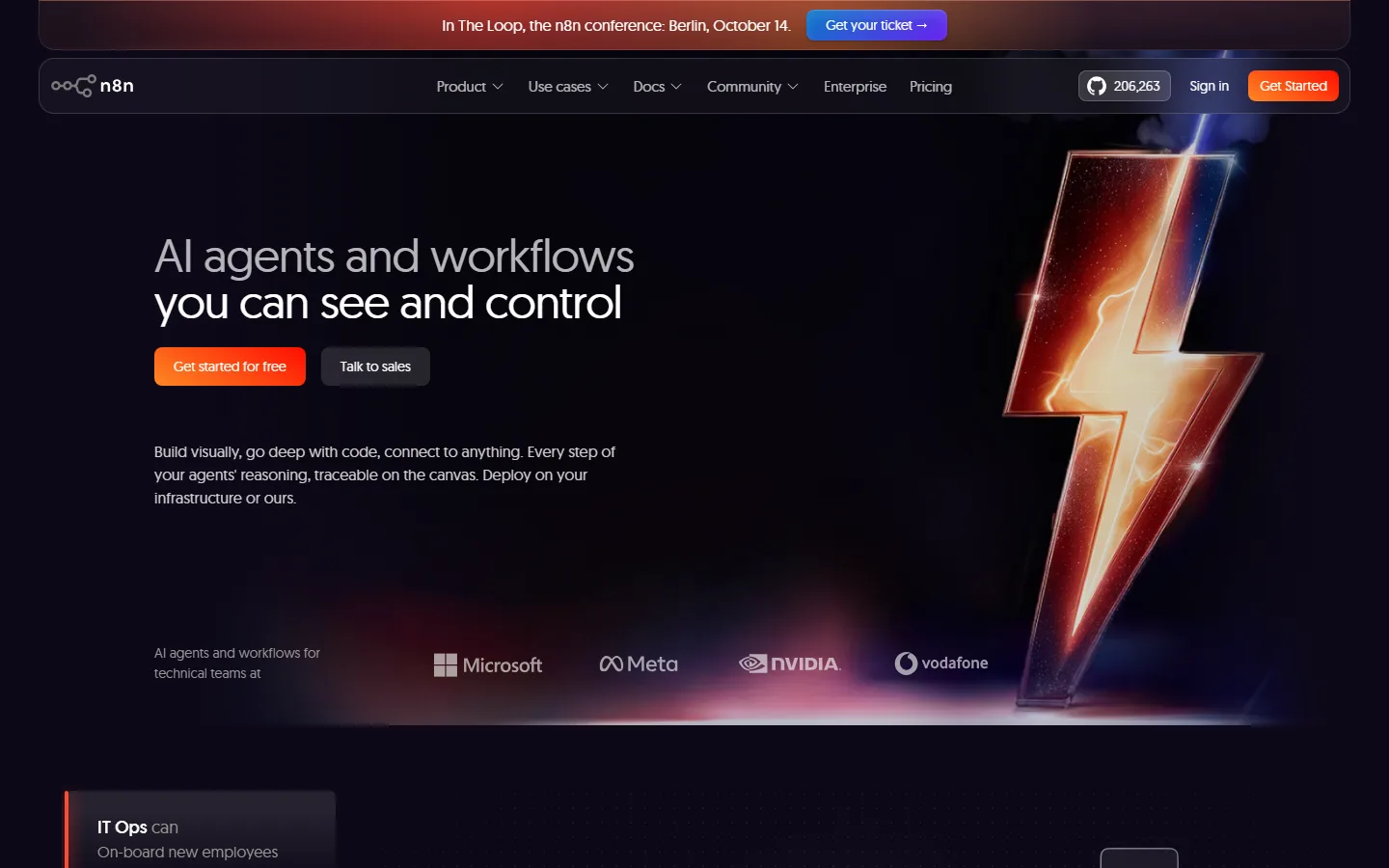 n8n homepage