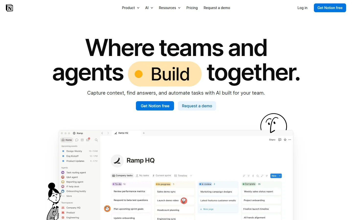 Notion homepage