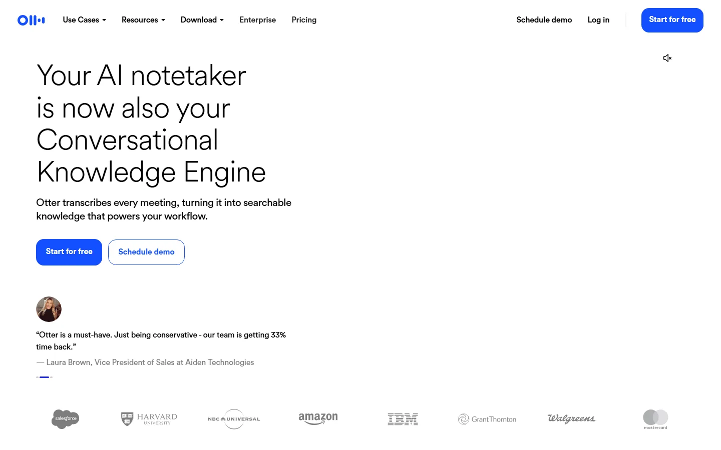 Otter.ai homepage