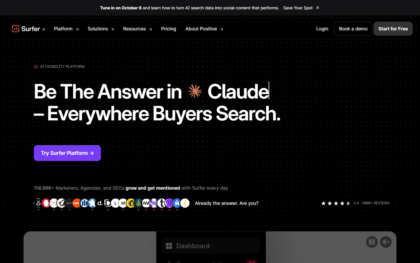 Surfer homepage
