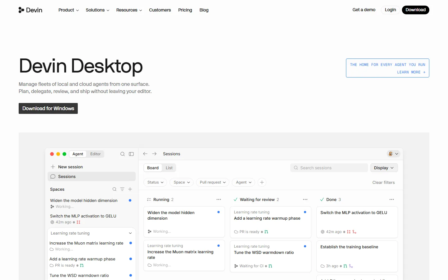 Windsurf homepage (now Devin Desktop)