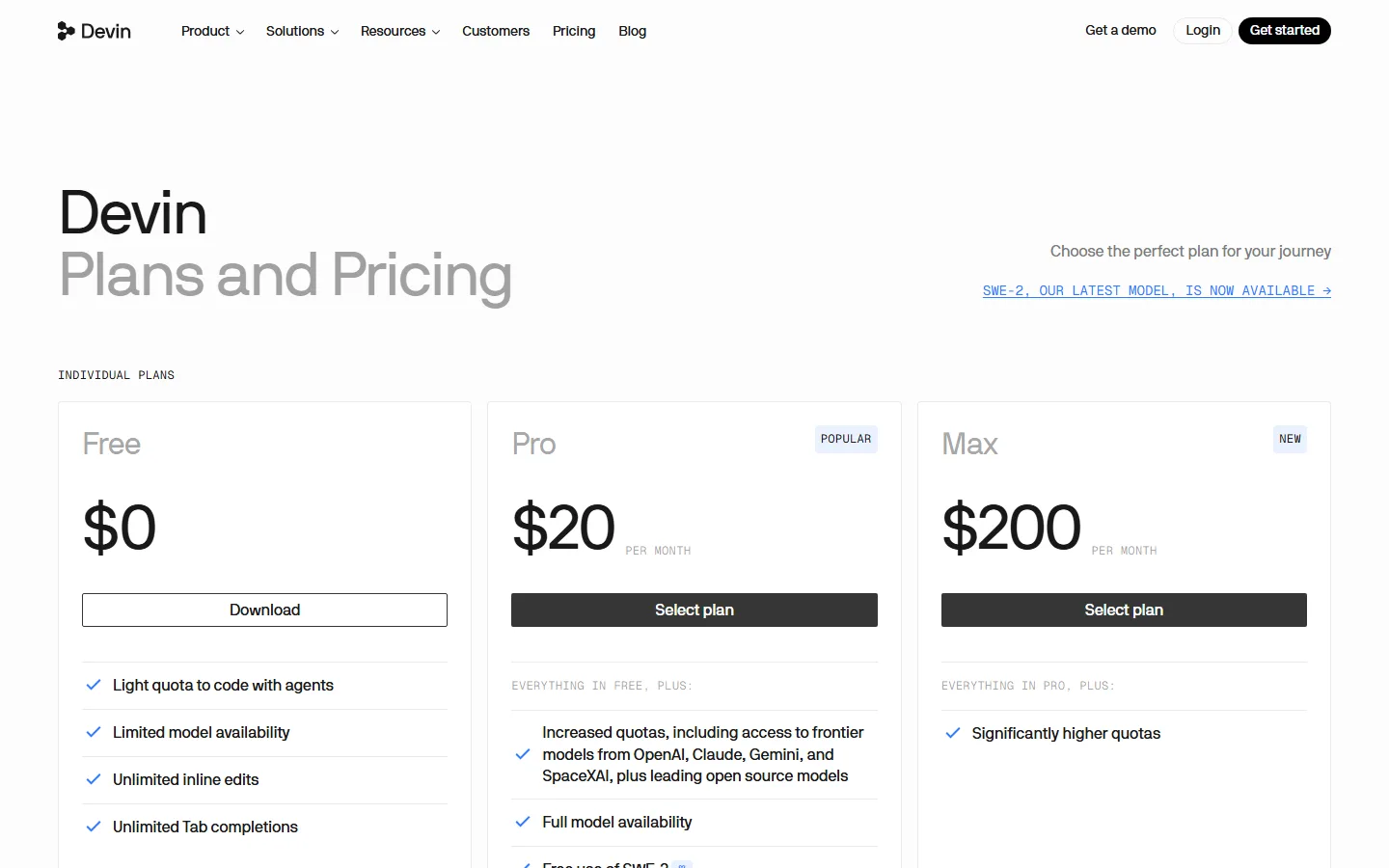 Windsurf pricing page