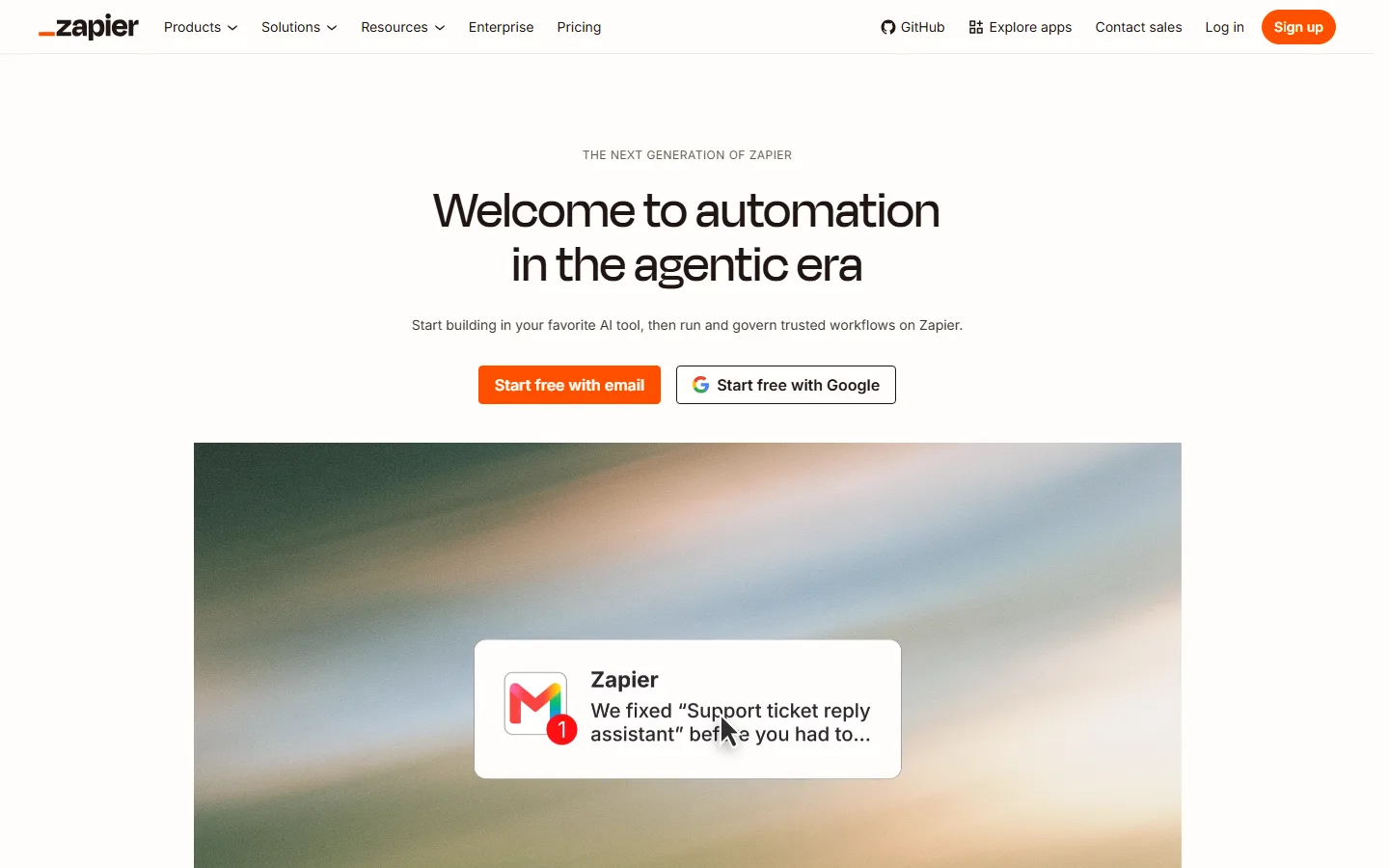 Zapier homepage